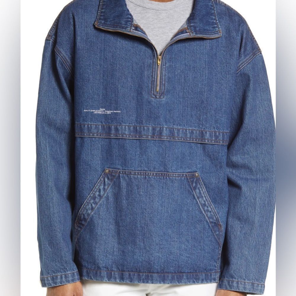 Frame NWT denim windbreaker anorak jacket